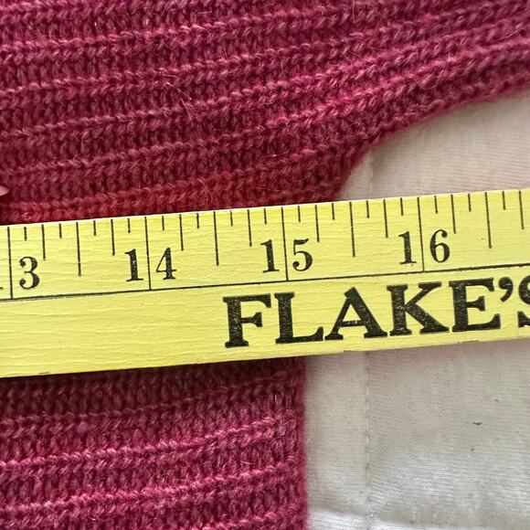 BARTOLINI Sweater Womens Small Dark Pink Mock Neck Pullover Wool Cashmere Blend - Picture 8 of 9